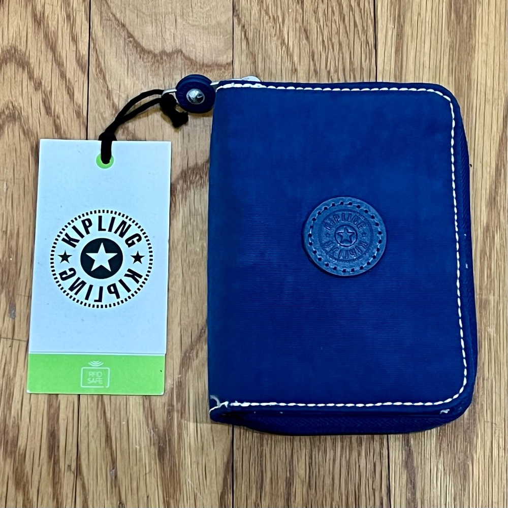 NWT KIPLING MONEY LOVE WALLET IN ADMIRAL BLUE